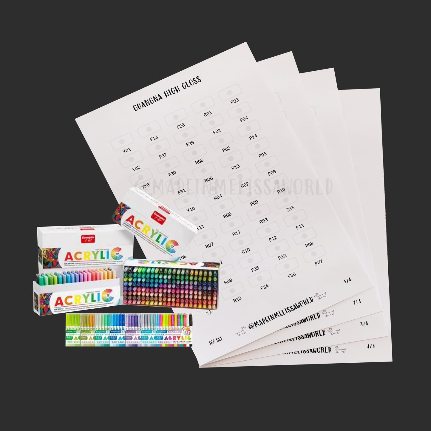 GUANGNA HIGH GLOSS PEN SWATCHES