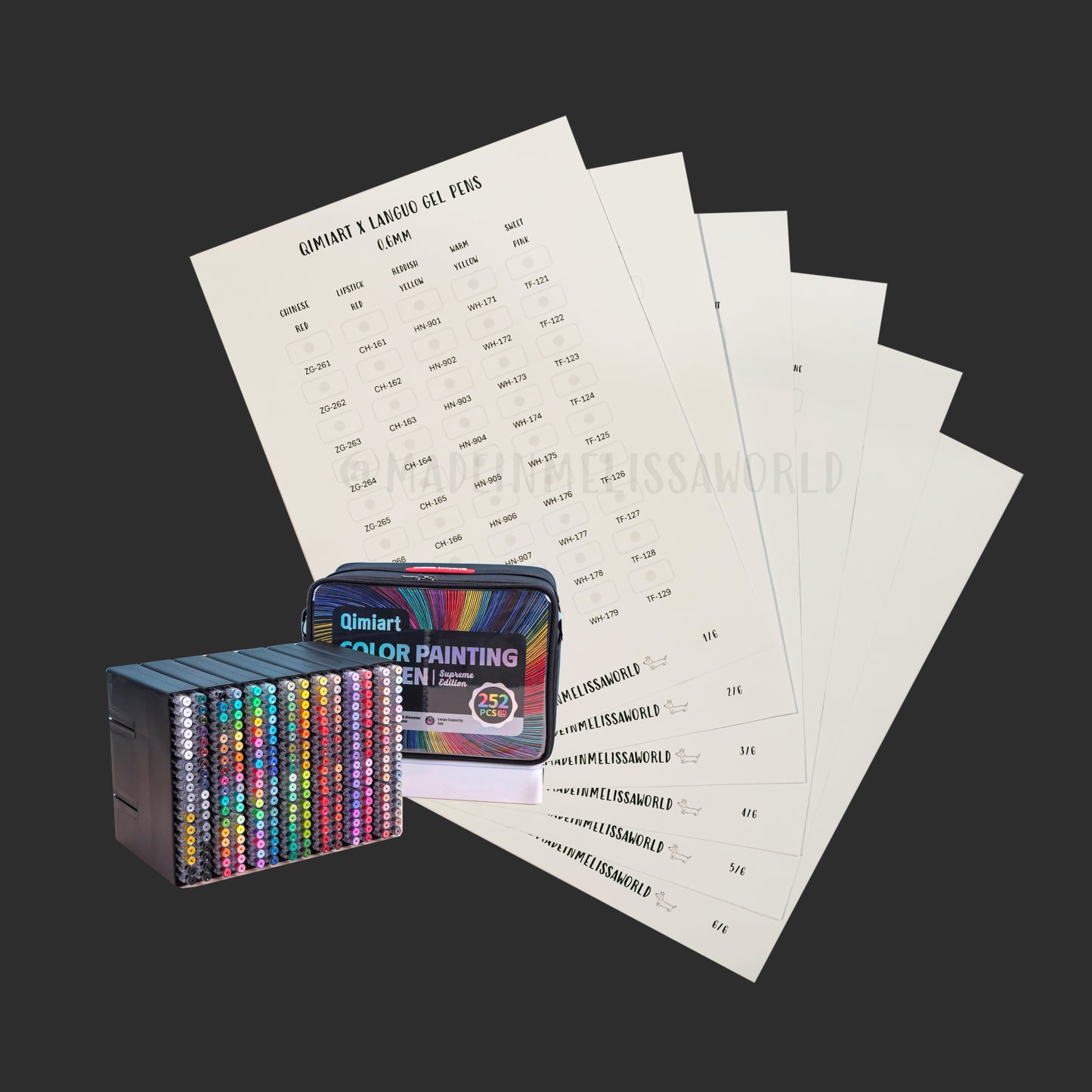 LANGUO 0.6mm GEL PEN SWATCHES