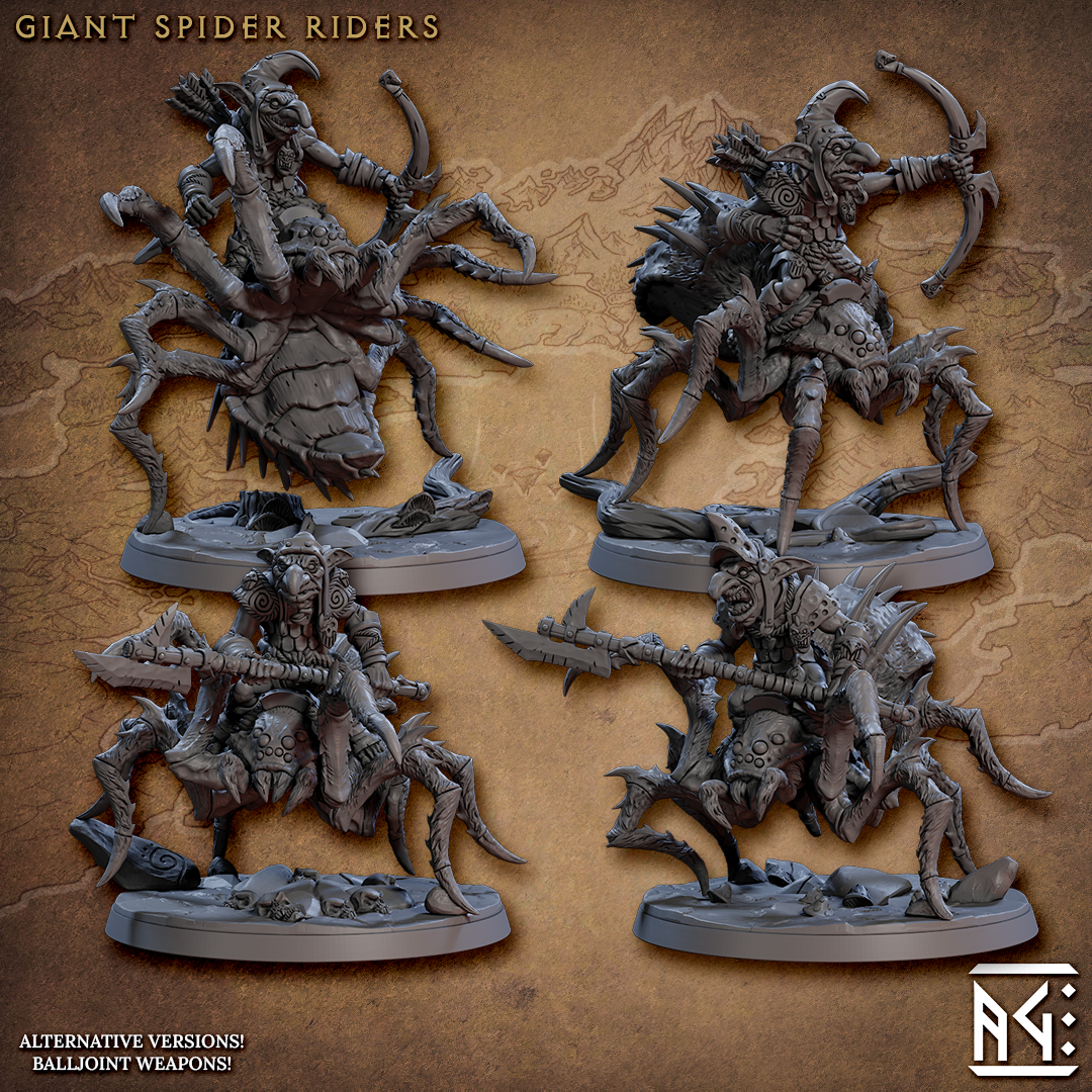 Giant Spider Riders V1 (Set of 4)
