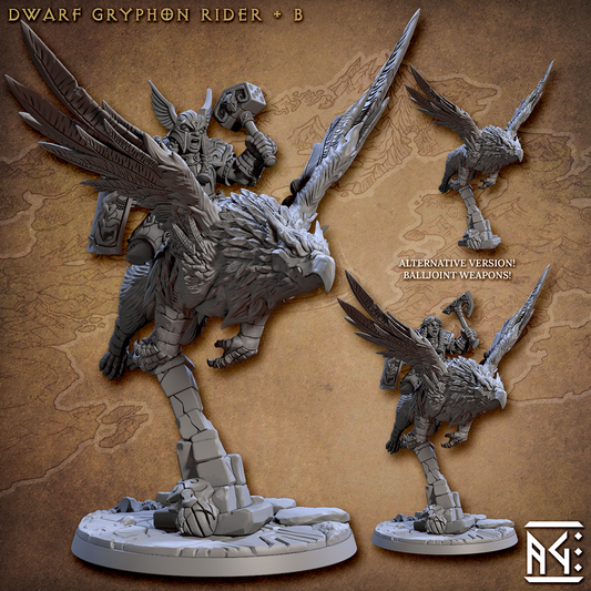 Dwarf Gryphon Rider V3 (Set of 2)