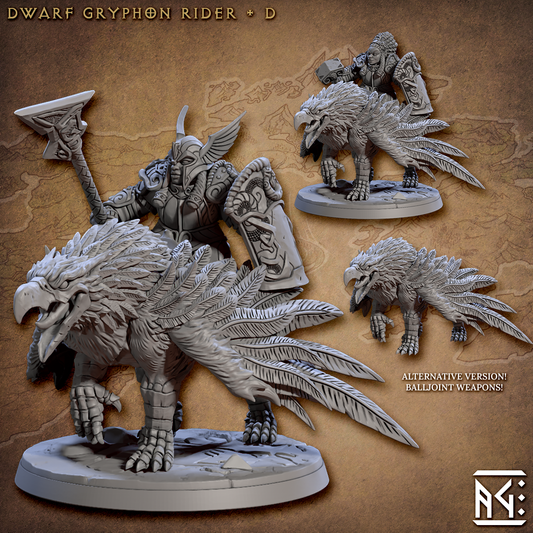 Dwarf Gryphon Rider V4 (Set of 2)