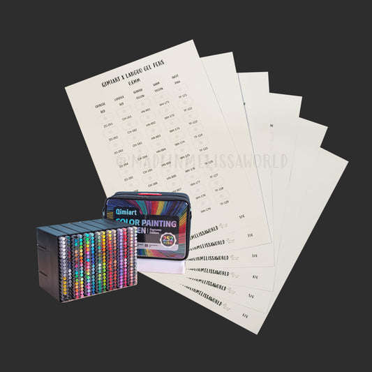 LANGUO 0.6mm GEL PEN SWATCHES